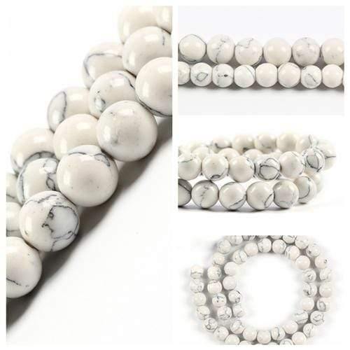 Planet Gates howlite stone / 6mm 60pcs 6 8 10mm Natural Stone Beads for jewelry making Diy Bracelet Lapis lazuli Tiger Eye Howlite Beads Round loose Beads Wholesale