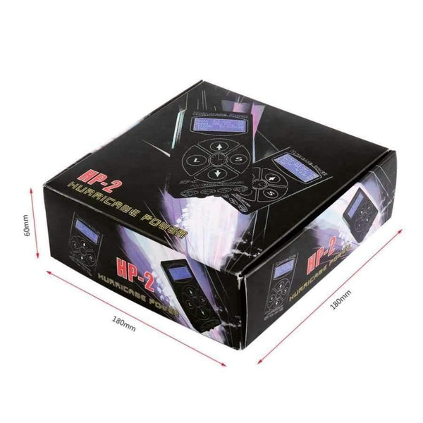 Planet Gates HP-2 Tattooing Power Supply Hurricane Professional Power Supply Digital Dual LCD Display Tattooing Power Supply Machines EU Plug