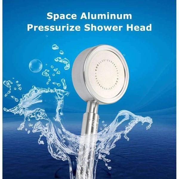 Planet Gates HPB Space Aluminum Round High Pressure HandHeld Shower Head Water Saving Bath Hand Shower Bathroom Accessories HP7118