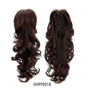 Planet Gates HPP001B / 15inches 15" Synthetic Claw Clip On Ponytail Extensions Hair piece Long Curly Clip In Hair Human Extensions Heat Resistant Ponytail Wig