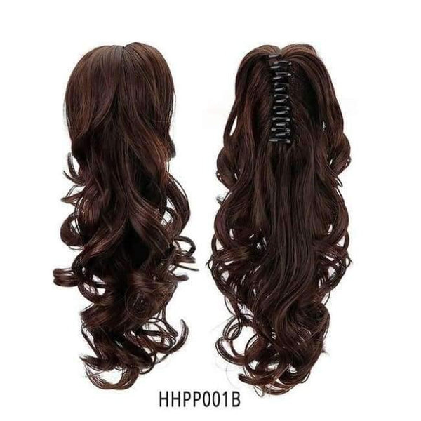 Planet Gates HPP001B / 15inches 15" Synthetic Claw Clip On Ponytail Extensions Hair piece Long Curly Clip In Hair Human Extensions Heat Resistant Ponytail Wig