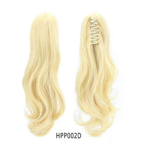 Planet Gates HPP002D / 18inches 18" Synthetic Claw Clip On Ponytail Extensions Brown Blonde Wave Clip In Hair Extensions Ponytail Wig Heat Resistant Hair Pieces
