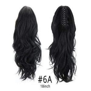 Planet Gates HPP006A / 16-21inches Synthetic Claw Ponytail Wig Hair Extensions Brown Blonde Wave Clip In Human Ponytail Hair Extensions Heat Resistant Hairpieces