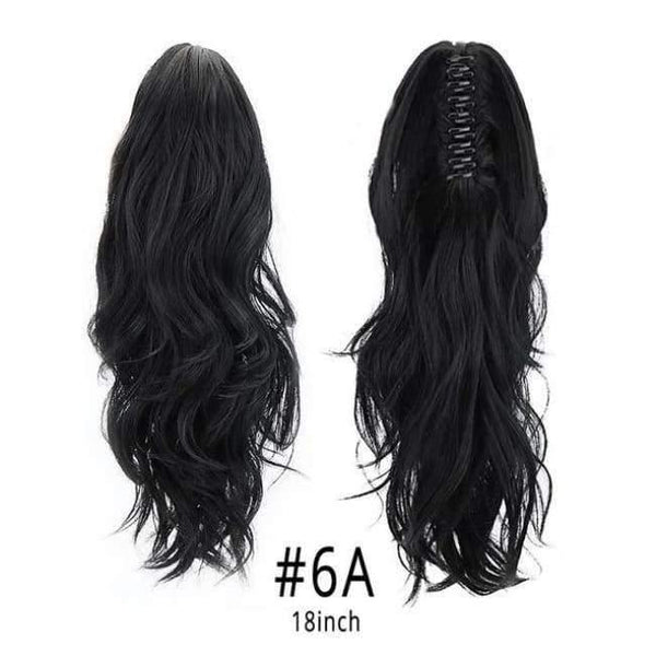 Planet Gates HPP006A / 16-21inches Synthetic Claw Ponytail Wig Hair Extensions Brown Blonde Wave Clip In Human Ponytail Hair Extensions Heat Resistant Hairpieces