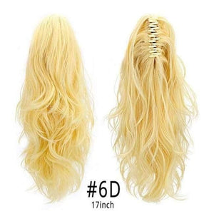 Planet Gates HPP006D / 16-21inches Synthetic Claw Ponytail Wig Hair Extensions Brown Blonde Wave Clip In Human Ponytail Hair Extensions Heat Resistant Hairpieces