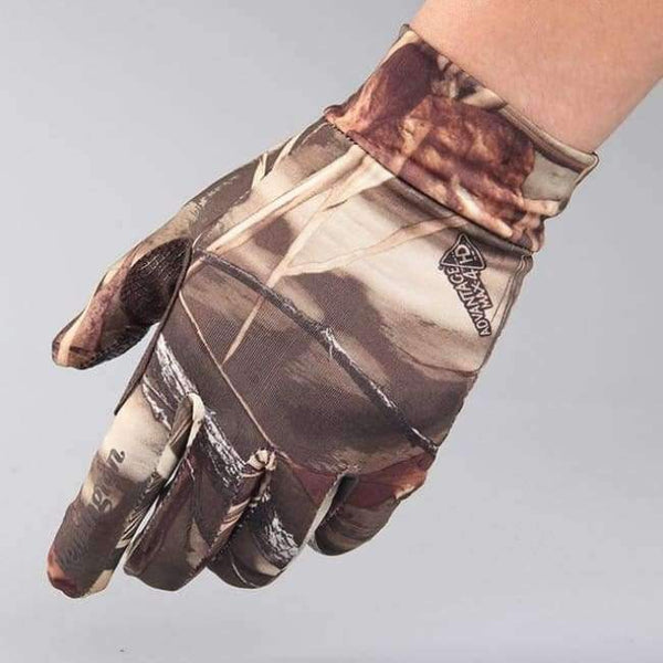 Planet Gates HT Camo / M Outdoor Bionic Camouflage Full Gloves Hunting Reed Camouflage Gloves Anti-slip Fishing Shooting Gloves Elastic Touch Screen