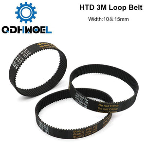 Planet Gates HTD 3M Closed Loop Belt Rubber Timing Belt Various Transmission for CO2 Laser Engraving Cutting Machine / 3D Printer