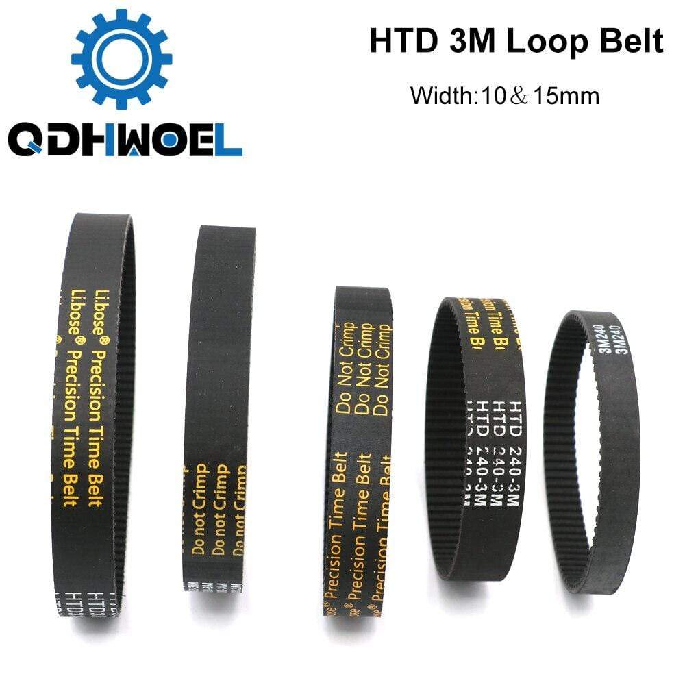 Planet Gates HTD 3M Closed Loop Belt Rubber Timing Belt Various Transmission for CO2 Laser Engraving Cutting Machine / 3D Printer