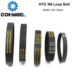 Planet Gates HTD 3M Closed Loop Belt Rubber Timing Belt Various Transmission for CO2 Laser Engraving Cutting Machine / 3D Printer