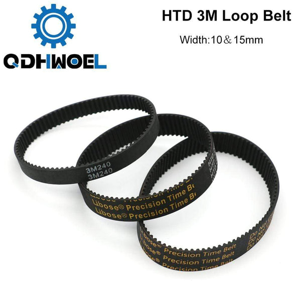 Planet Gates HTD 3M Closed Loop Belt Rubber Timing Belt Various Transmission for CO2 Laser Engraving Cutting Machine / 3D Printer
