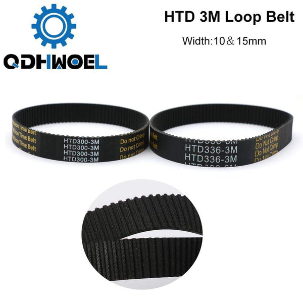 Planet Gates HTD 3M Closed Loop Belt Rubber Timing Belt Various Transmission for CO2 Laser Engraving Cutting Machine / 3D Printer