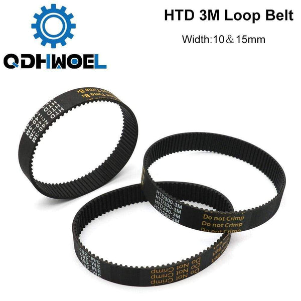 Planet Gates HTD 3M Closed Loop Belt Rubber Timing Belt Various Transmission for CO2 Laser Engraving Cutting Machine / 3D Printer