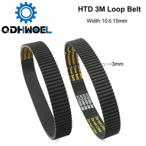 Planet Gates HTD 3M Closed Loop Belt Rubber Timing Belt Various Transmission for CO2 Laser Engraving Cutting Machine / 3D Printer