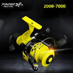 Planet Gates huang se / 12 / 2000 Series Fishing Reel 12BB Spinning wheel left/right interchangeable arm spinning reel pesca peche 2000-7000 series fishing reels CTR