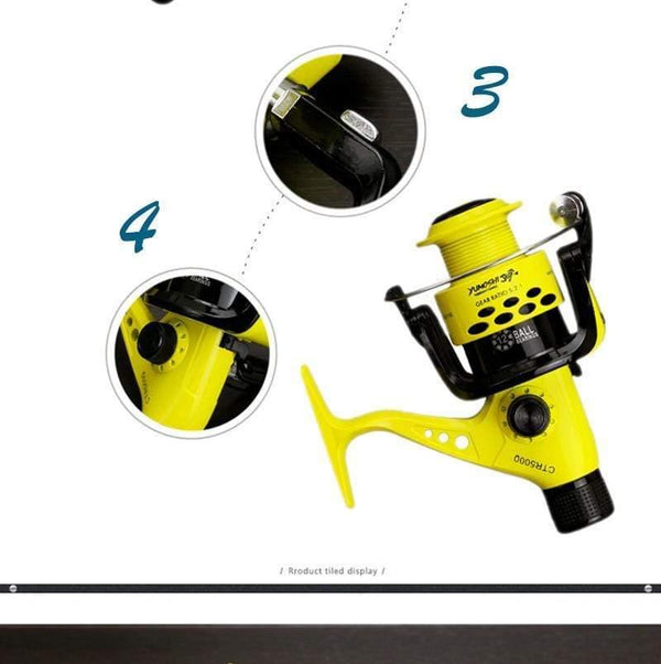 Planet Gates huang se / 12 / 2000 Series Fishing Reel 12BB Spinning wheel left/right interchangeable arm spinning reel pesca peche 2000-7000 series fishing reels CTR