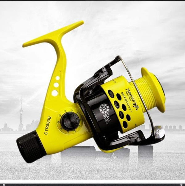 Planet Gates huang se / 12 / 2000 Series Fishing Reel 12BB Spinning wheel left/right interchangeable arm spinning reel pesca peche 2000-7000 series fishing reels CTR