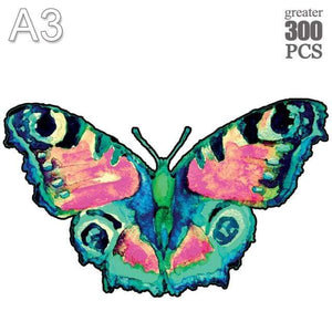 Planet Gates HUDIE-31-A3 Dinosaur Wooden Jigsaw Puzzle Toy Wooden Puzzles For Adults Kids Christmas Gifts Educational Games Toys Butterfly Wooden Puzzle