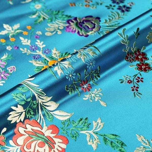Planet Gates hulan / 50x75cm Flower Fabrics Brocade Jacquard Pattern Fabric For Sewing Cheongsam And Kimono Material For DIY