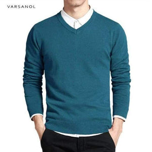 Planet Gates hulan 6620 / M Varsnaol New Brand Sweater Men V-Neck Solid Slim Fit Knitting Mens Sweaters Cardigan Male 2018 Autumn Fashion Casual Tops Hots
