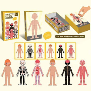 Planet Gates Human body Kids Magnetic Human Body Cognitive DIY Puzzles Early Learning Educational Toy Montessori Funny Gift For Children Dressing Jigsaw