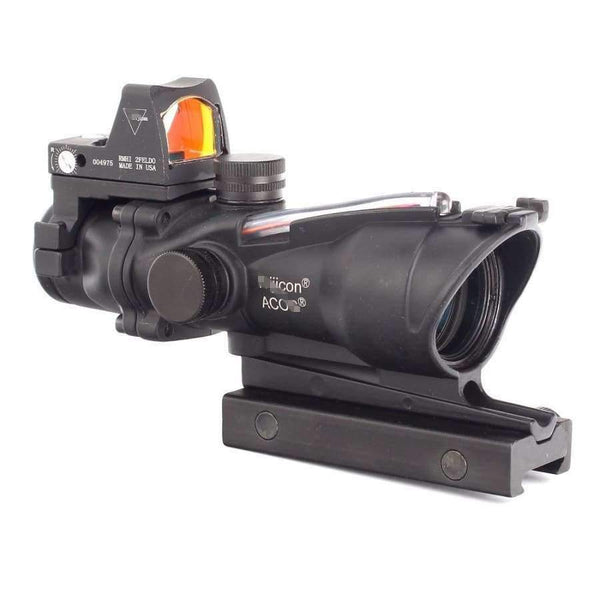 Planet Gates Hunting 4X32 Real Fiber Optics Chevron BDC Reticle Red Green Illuminated Riflescope for Rifle .223 .308 Caliber