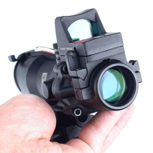 Planet Gates Hunting 4X32 Real Fiber Optics Chevron BDC Reticle Red Green Illuminated Riflescope for Rifle .223 .308 Caliber