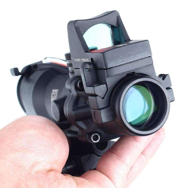 Planet Gates Hunting 4X32 Real Fiber Optics Chevron BDC Reticle Red Green Illuminated Riflescope for Rifle .223 .308 Caliber