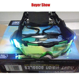 Planet Gates Hunting Night Vision Goggles Green LED Lights Ergonomic Goggles Night Vision Device Adjustable Elastic Band Children