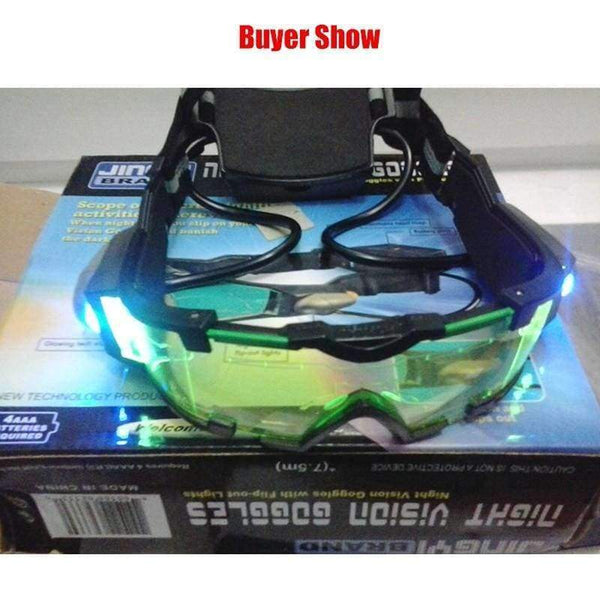 Planet Gates Hunting Night Vision Goggles Green LED Lights Ergonomic Goggles Night Vision Device Adjustable Elastic Band Children