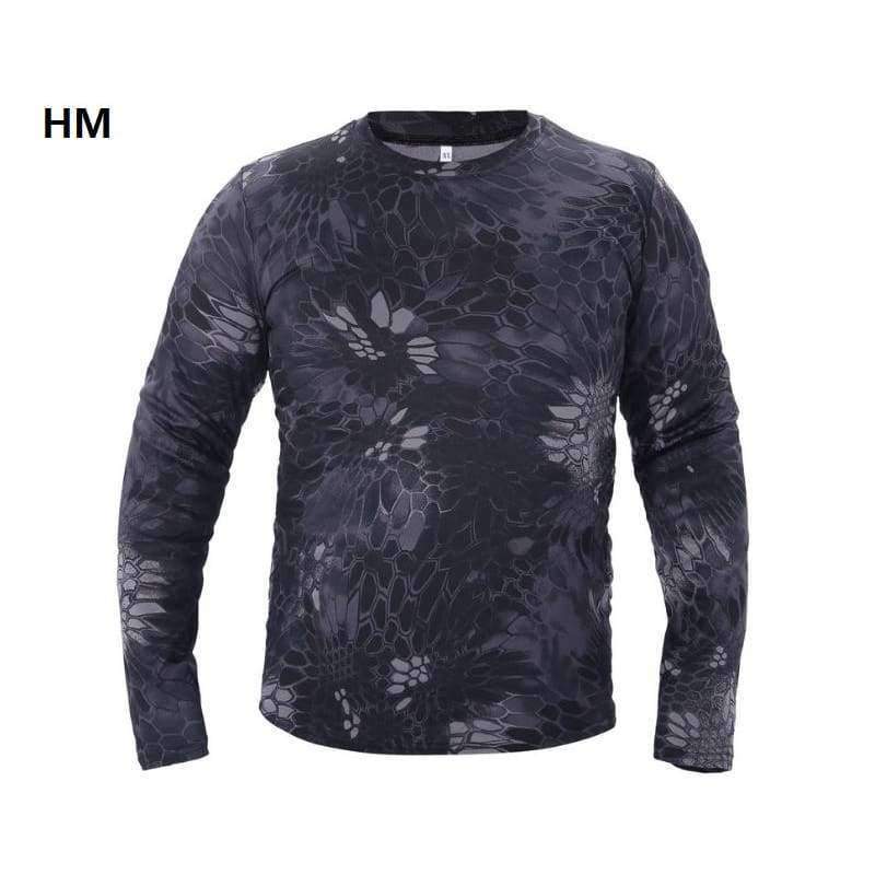 Planet Gates Hunting T-shirt Quick Dry Breathable Long Sleeve Camouflage Shirt Man Hiking T-shirt Tactical Military Ghillie Clothing Tops