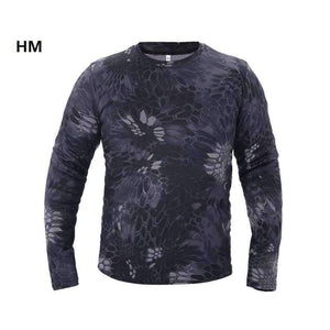 Planet Gates Hunting T-shirt Quick Dry Breathable Long Sleeve Camouflage Shirt Man Hiking T-shirt Tactical Military Ghillie Clothing Tops
