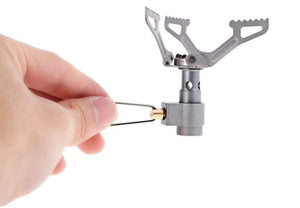 Planet Gates HWLZ0007B-QPPJ0009B Ultra-light Camping Gas Stoves Titanium Alloy Outdoor Cooker Stove Gas Stove Miniature Portable Picnic with Free Gift