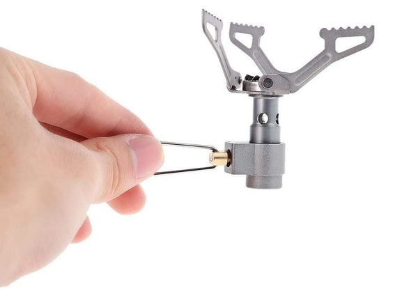 Planet Gates HWLZ0007B-QPPJ0009B Ultra-light Camping Gas Stoves Titanium Alloy Outdoor Cooker Stove Gas Stove Miniature Portable Picnic with Free Gift