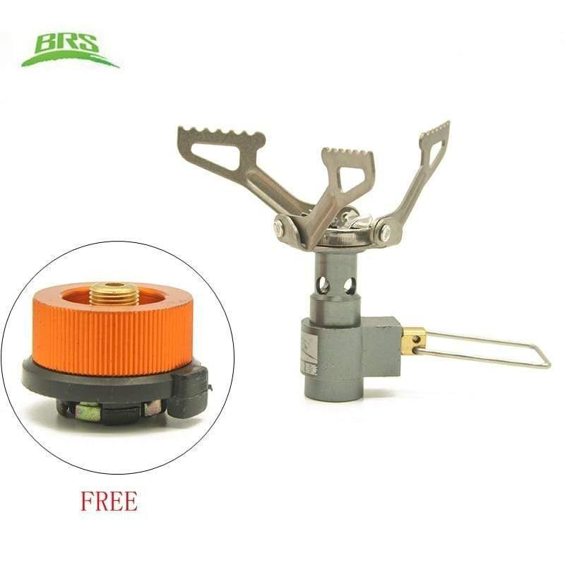 Planet Gates HWLZ0007B-QPPJ0009B Ultra-light Camping Gas Stoves Titanium Alloy Outdoor Cooker Stove Gas Stove Miniature Portable Picnic with Free Gift