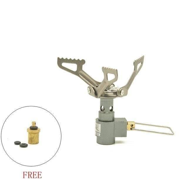 Planet Gates HWLZ0007B-QPPJ0009B Ultra-light Camping Gas Stoves Titanium Alloy Outdoor Cooker Stove Gas Stove Miniature Portable Picnic with Free Gift