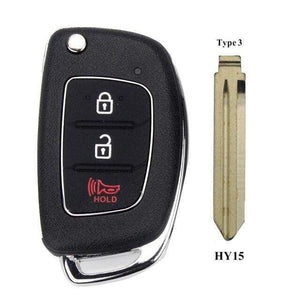 Planet Gates HY15 3 Buttons Remote Car Key Case For Hyundai HB20 IX35 I45 SANTA FE Accent I40 I20 HY15/HY20/TOY40 Uncut Blade Fob shell