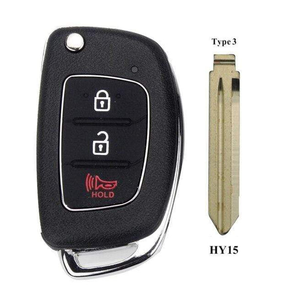Planet Gates HY15 3 Buttons Remote Car Key Case For Hyundai HB20 IX35 I45 SANTA FE Accent I40 I20 HY15/HY20/TOY40 Uncut Blade Fob shell