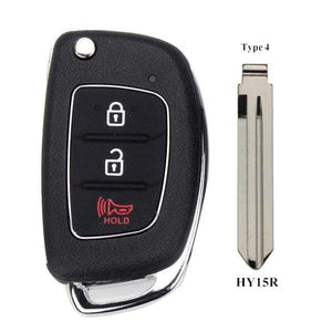 Planet Gates HY15R 3 Buttons Remote Car Key Case For Hyundai HB20 IX35 I45 SANTA FE Accent I40 I20 HY15/HY20/TOY40 Uncut Blade Fob shell