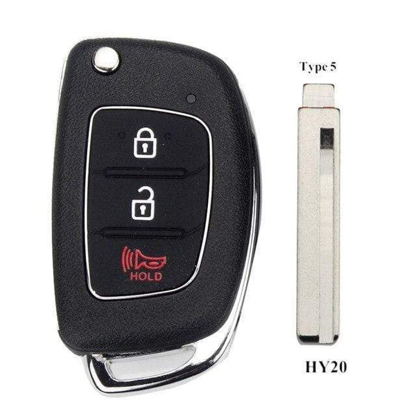 Planet Gates HY20 3 Buttons Remote Car Key Case For Hyundai HB20 IX35 I45 SANTA FE Accent I40 I20 HY15/HY20/TOY40 Uncut Blade Fob shell