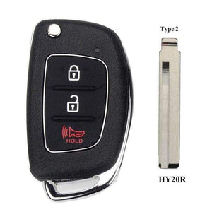 Planet Gates HY20R 3 Buttons Remote Car Key Case For Hyundai HB20 IX35 I45 SANTA FE Accent I40 I20 HY15/HY20/TOY40 Uncut Blade Fob shell