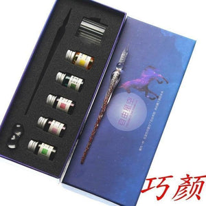 Planet Gates I Rainbow Glass Pen Dip pen Gift Set Starry sky Color ink Pen Creative Writing Tools Pluma Estilografica