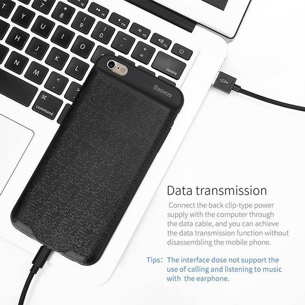 Planet Gates i6 2500 black / China Baseus Battery Case For iPhone 7 6 6s Plus Charger Case 2500mAh 3650mAh Battery Charging Case Cover For iPhone Power Bank Case