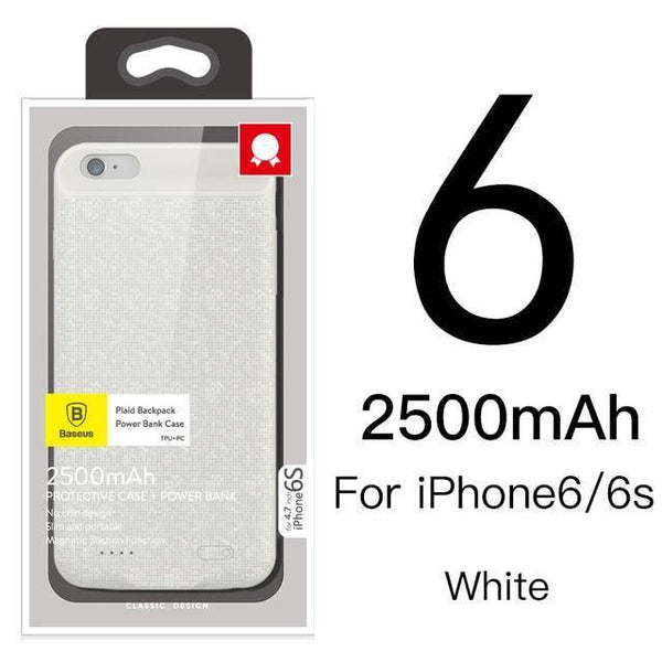 Planet Gates i6 2500 white / China Baseus Battery Case For iPhone 7 6 6s Plus Charger Case 2500mAh 3650mAh Battery Charging Case Cover For iPhone Power Bank Case
