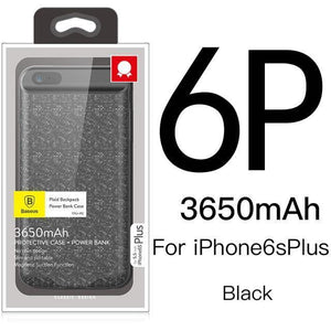 Planet Gates i6P 3650 black / China Baseus Battery Case For iPhone 7 6 6s Plus Charger Case 2500mAh 3650mAh Battery Charging Case Cover For iPhone Power Bank Case