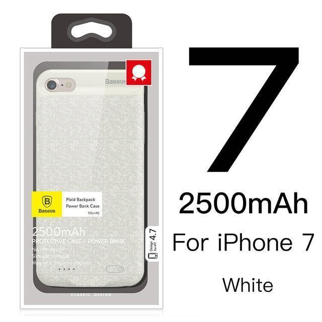 Planet Gates Baseus Battery Case For iPhone 7 6 6s Plus Charger Case 2500mAh 3650mAh Battery Charging Case Cover For iPhone Power Bank Case