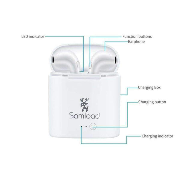 Planet Gates I7CBX-2Earphone-WB Bluetooth Headphone Earbuds Wireless Headset With Charging Box Stereo Earphones For Apple iPhone se 6 7s 8 Xiaomi Huawei