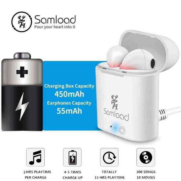 Planet Gates I7CBX-2Earphone-WW Bluetooth Headset Earphones Headphones I7 Air True Wireless Pods Earbuds  For Apple iPhone 6 7 8 Xiaomi Charging BoX