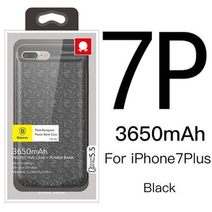 Planet Gates i7P 3650 black / China Baseus Battery Case For iPhone 7 6 6s Plus Charger Case 2500mAh 3650mAh Battery Charging Case Cover For iPhone Power Bank Case