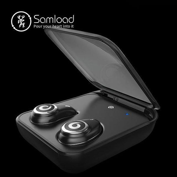 Planet Gates i7Plus-Black Bluetooth 5.0 Earphone True Wireless EarBuds IPX7 Waterproof Stereo Headset 2000mAh Power Bank Phone Charge For iPhone 6s 7 Sony