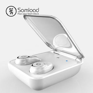 Planet Gates i7Plus-White Bluetooth 5.0 Earphone True Wireless EarBuds IPX7 Waterproof Stereo Headset 2000mAh Power Bank Phone Charge For iPhone 6s 7 Sony